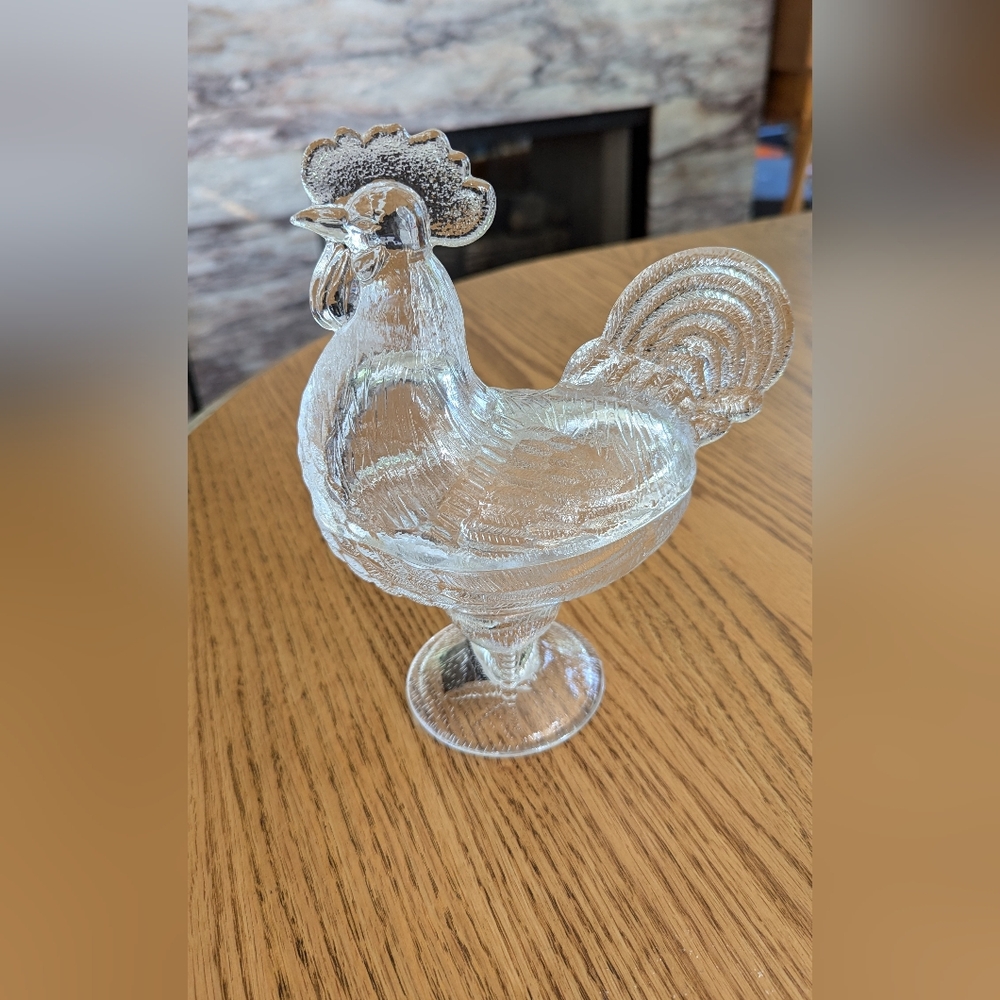 Vintage Rooster Two Piece Candy Dish